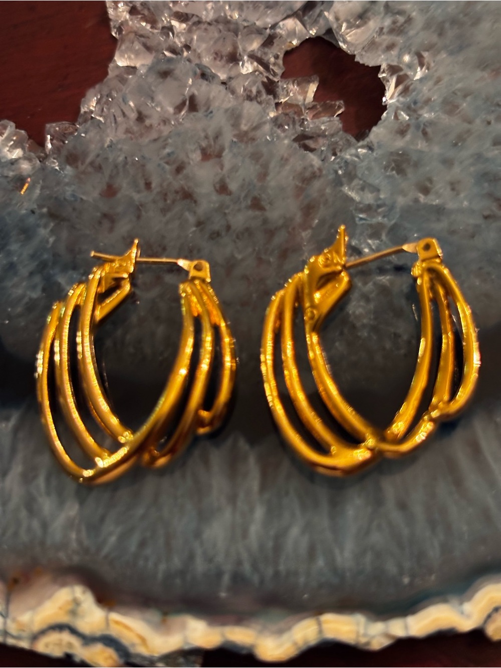 Gold Multi-Hoop Women's Earrings